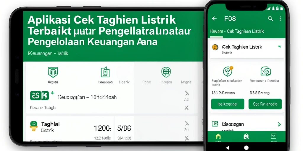 Antarmuka aplikasi F08 yang informatif untuk cek tagihan listrik.