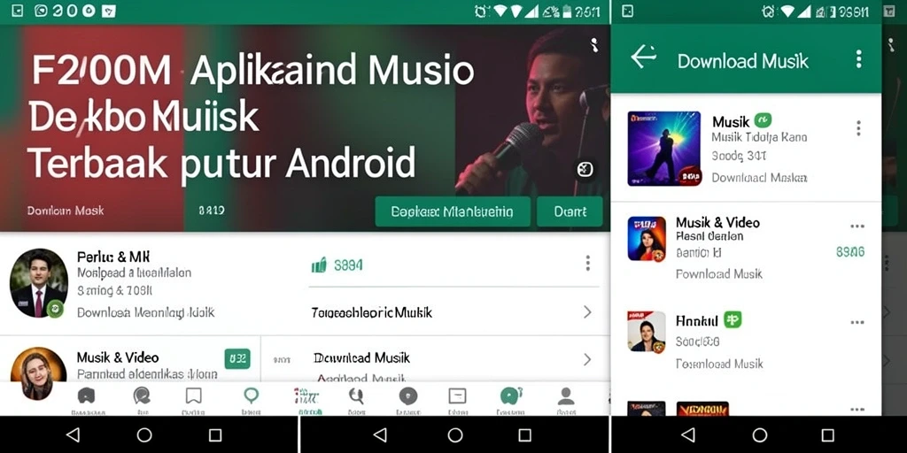 Antarmuka F200M yang intuitif untuk Download Musik.