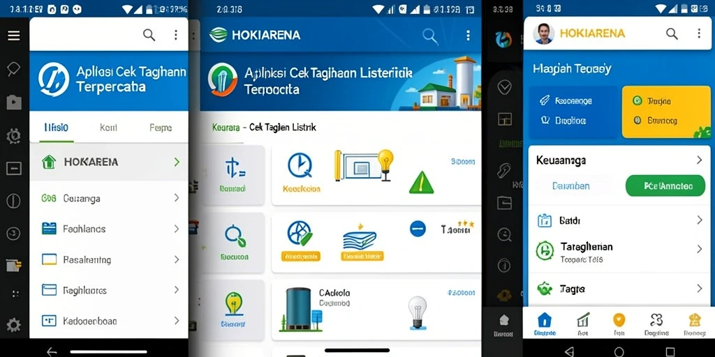 Tampilan antarmuka HOKIARENA untuk cek tagihan listrik yang user-friendly.