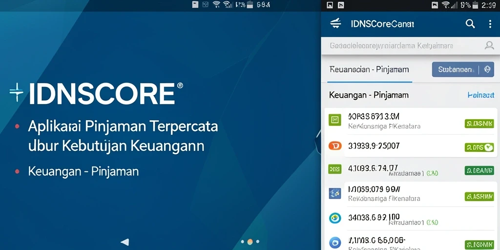 Tampilan antarmuka IDNSCORE yang user-friendly dan intuitif.
