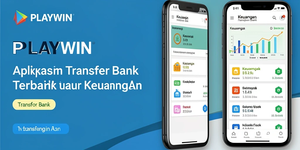 Tampilan antarmuka aplikasi PLAYWIN untuk Transfer Bank yang modern dan user-friendly.