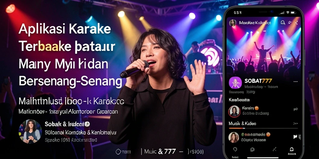 Screenshot antarmuka SOBAT777 saat sesi karaoke berlangsung.
