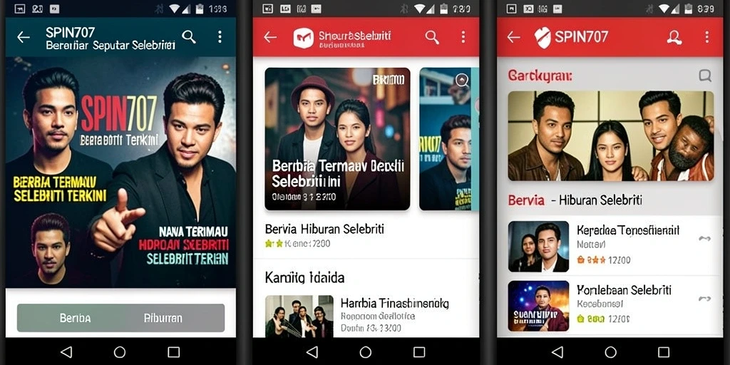 Tampilan aplikasi SPIN707 yang modern dan informatif.