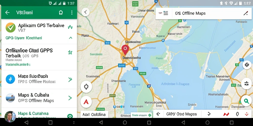 Antarmuka V87 menampilkan navigasi peta GPS offline yang intuitif.