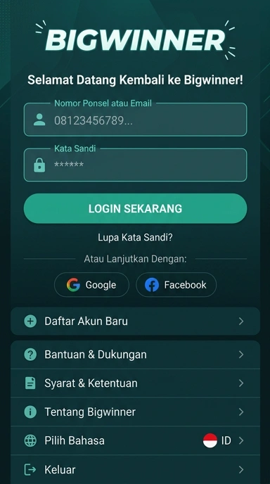 Masuk Akun bigwinner untuk Pengguna Android di Indonesia